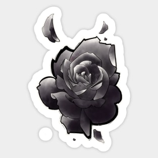 black rose bold style Sticker